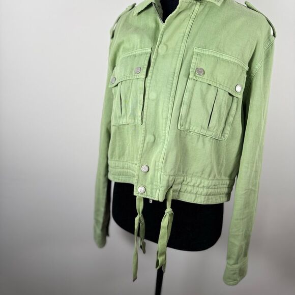 Blank NYC  XS Utility Jacket Cropped Lightweight - Picture 9 of 16